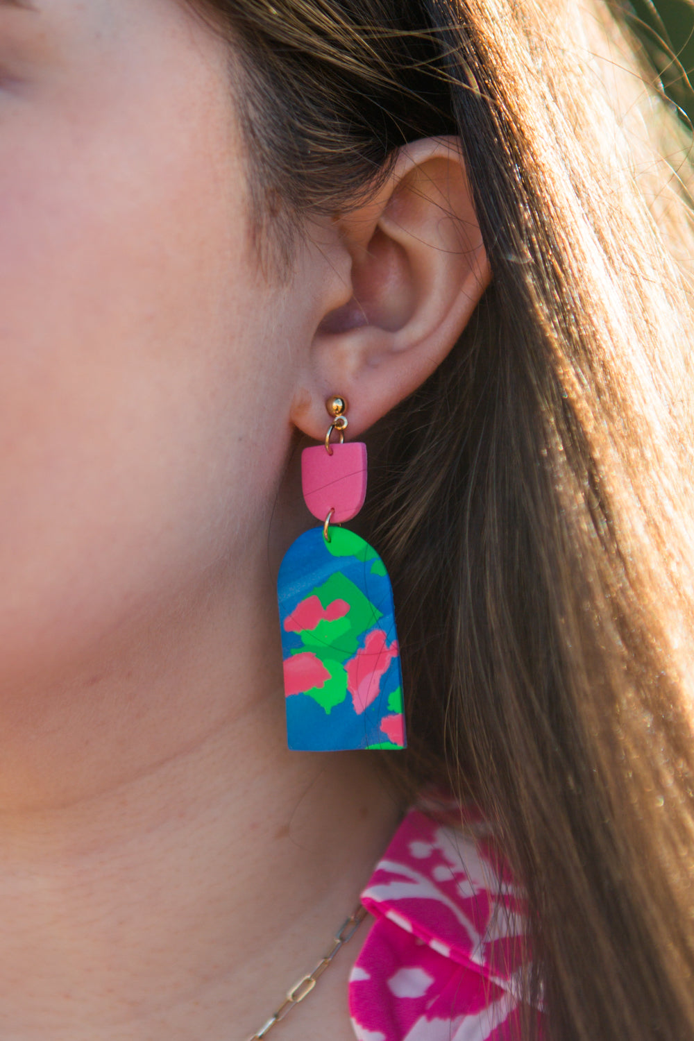 Mother Mary Earrings - "In Blossom" - Water Lilies