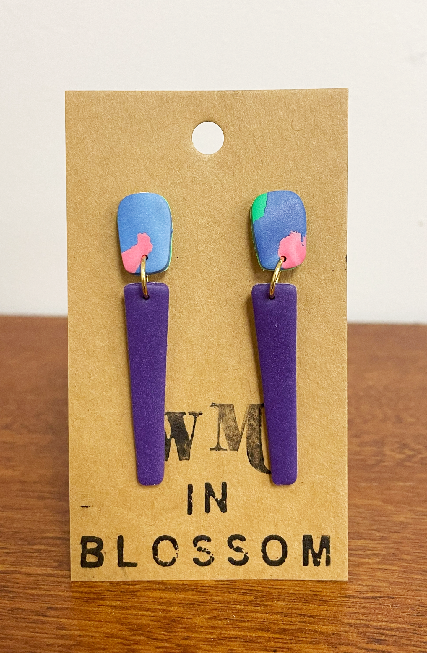 Mary Magdalene Earrings - "In Blossom" - Purple