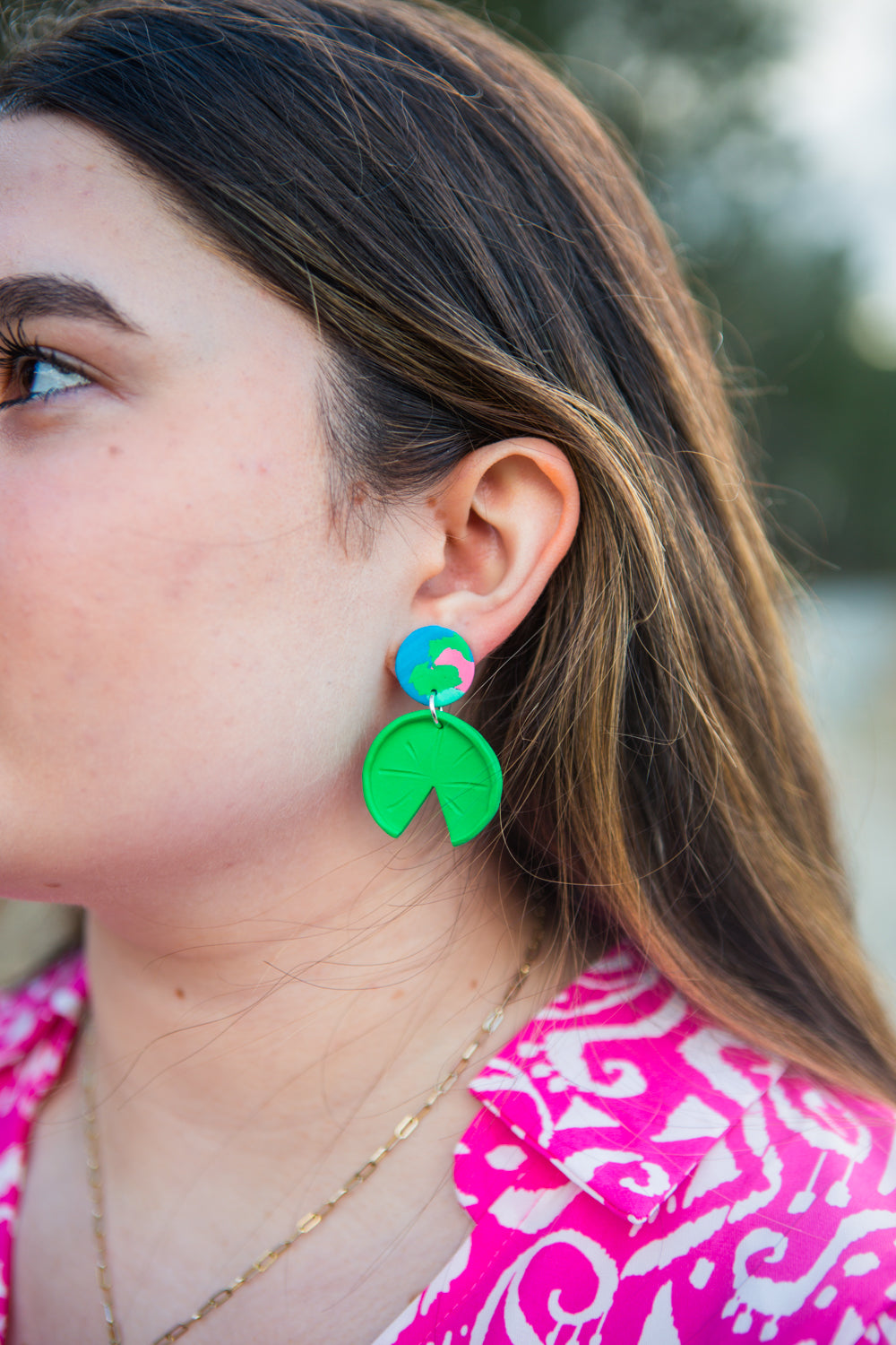 Large Lily Pad Earrings