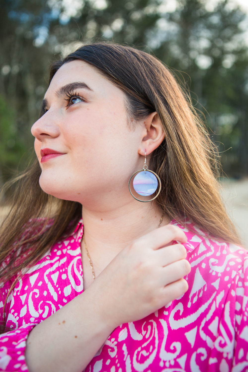 Eve Earrings - "In Blossom" - Purple Water