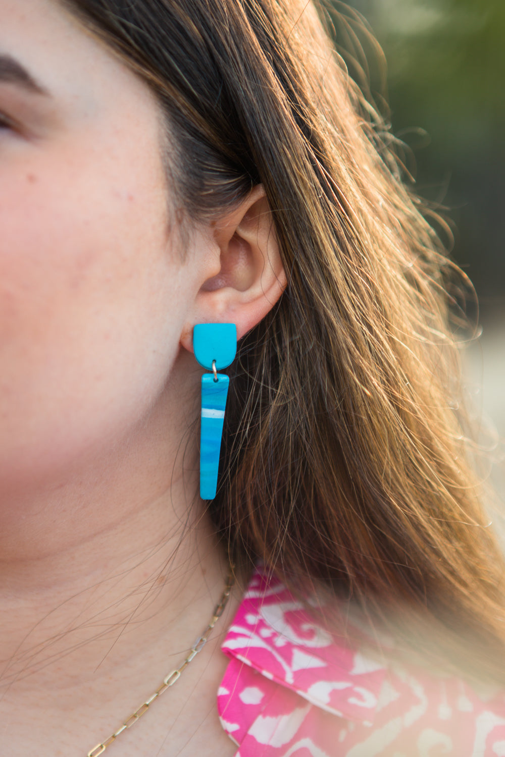 Mary Magdalene Earrings - "In Blossom" - Blue