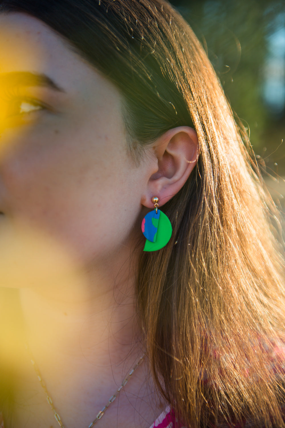 Rachel Earrings - "In Blossom" - Green