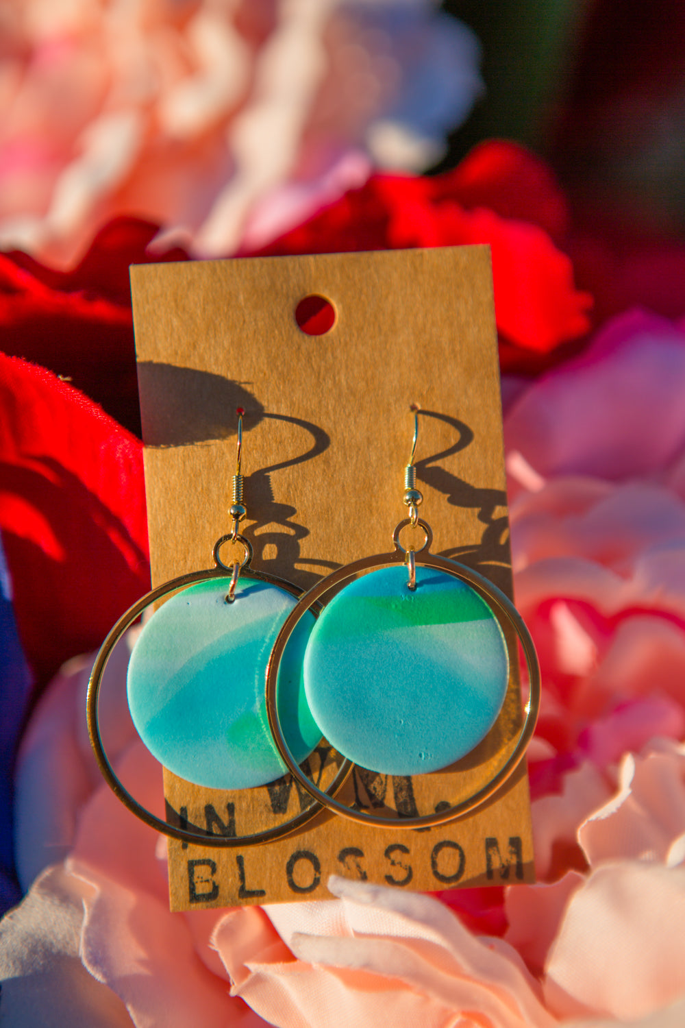 Eve Earrings - "In Blossom" - Blue Water